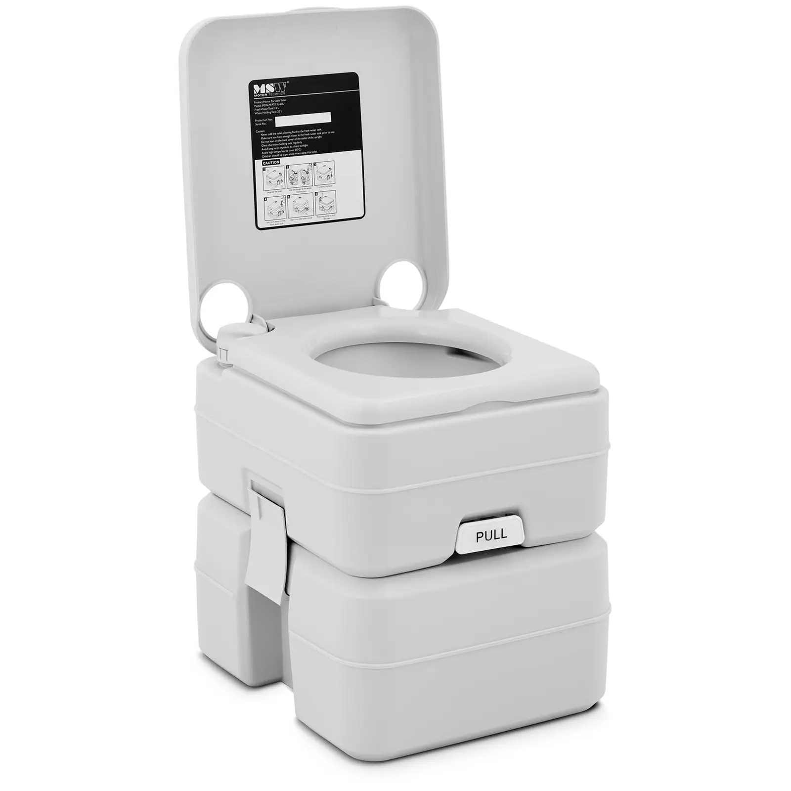Camping toilet - 230 x 210 mm - 13 L zoet water - 20 L afvalwater