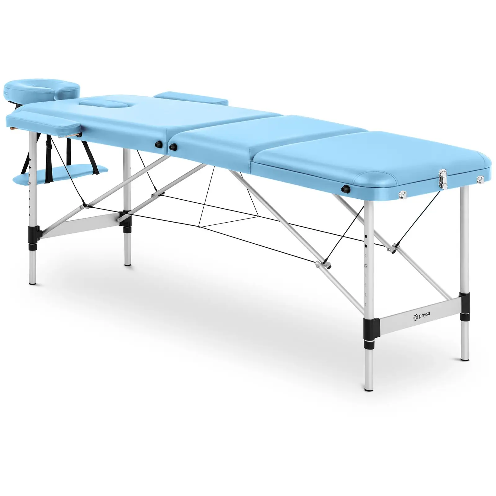 Opvouwbare massagetafel - 185 x 60 x 60-81 cm - 180 kg - Turquoise